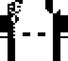 black and white minecraft skin