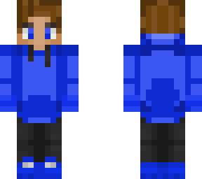 blue purpled with brown hair