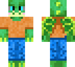 green dragon wearing clothes