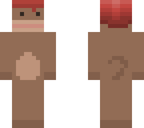 monke with a red hat