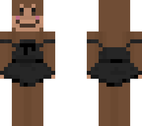 monkey wearing a black dress
