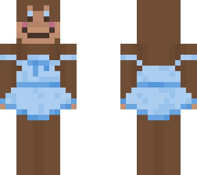 monkey wearing a blue dress
