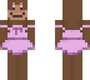 monkey wearing a pink dress