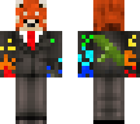 red panda in suit