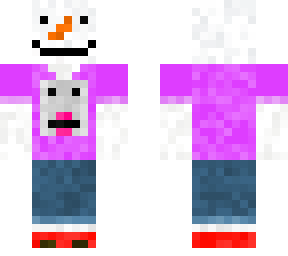 snowman with funny shirt