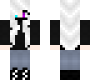 white haired girl with hererochromia