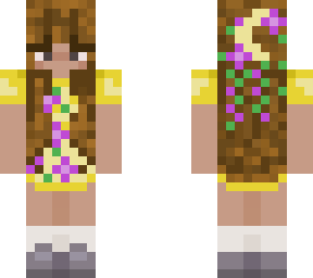 *updated* moon girl with purple and pink flowers
