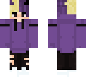 blond purple demon boy