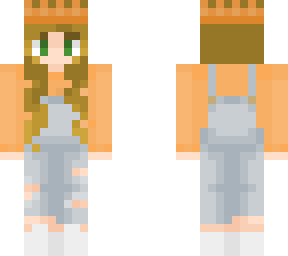 blonde overalls