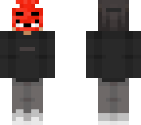 boy with red mask