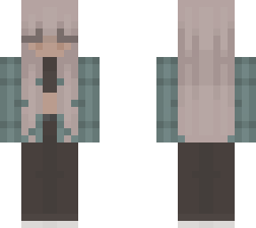 girl with blue flannel