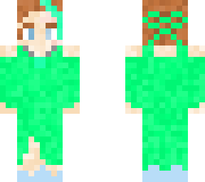 green dress