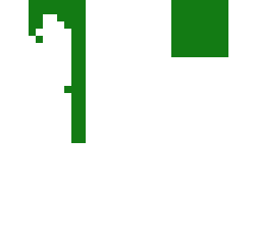 green floating hair