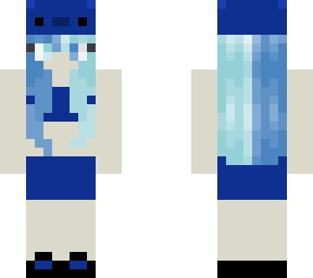 my sister made a blue  axalotle skin