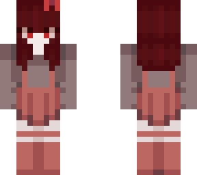 red hair girl with red top and skirt [fixed]