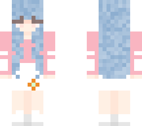 sky in pink shirt and white skirt (edit)