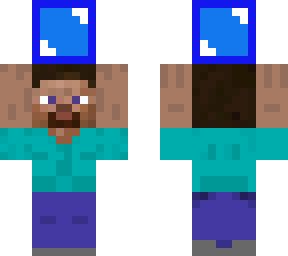 steve holding diamond block