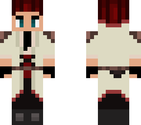 white and red coat