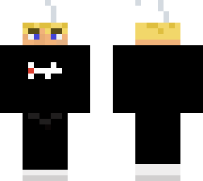 blonde boy with white bucket hate and black champion hoodie(me)