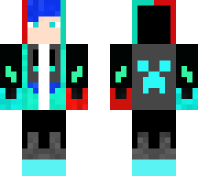 cool boy skin blue and red