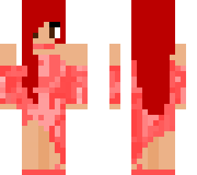 girl with a red dress skin