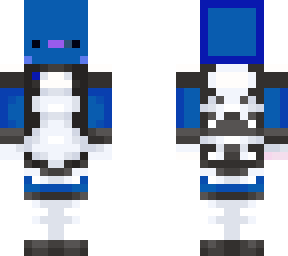 maid dress axolotl (blue)