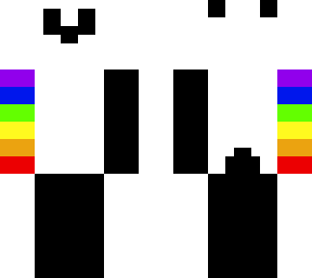 panda with rainbow right arm
