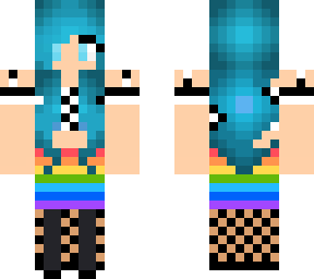black, white and rainbow girl