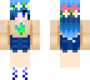 blue flower girl