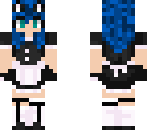 blue hair maid
