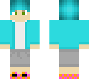 blue haired boy