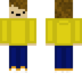 boy with yellow hodie and blue pants