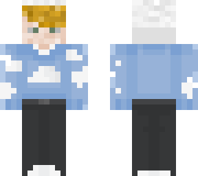 cute boy with clouds and panda hoodie