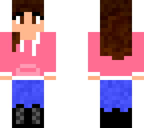 girl with pink sweater