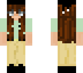 horse rider mint shirt brown hair