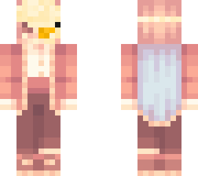human with duck broken mask