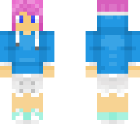 mc character w/ pink hair