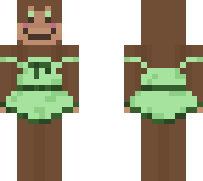 monkey wearing a green dress