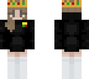 my first skin but in ranboo merch with a crown lol
