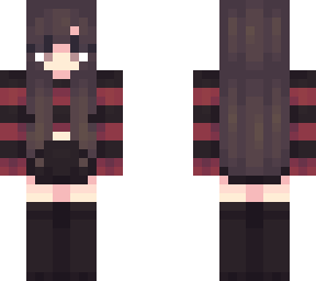 red and black striped jumper