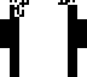 black and white split with crown and face