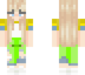 flowerfields20 tommyinnit girl yellow green version