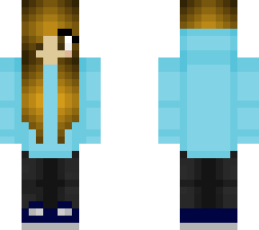 girl in blue hoodie