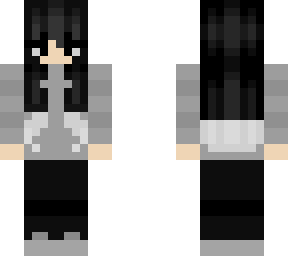 girl with black hair and black bangs