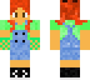 girl with red pigtails