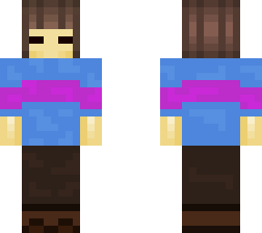glitchtale frisk (eyes closed)