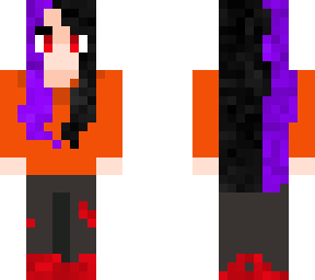 long hair black-purple