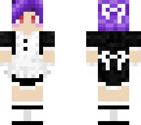 purple femboy maid