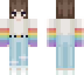 rainbow aesthetic girl