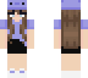 a girl with an axolot hat :>